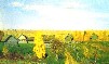 Картина Левитана: Золотая осень. Слободка