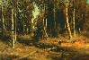 Картина Шишкина: Ручей в березовом лесу