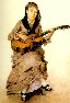 Картина Сурикова: С гитарой (Портрет С. А. Кропоткиной)