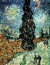 Картина Винсента Ван Гога: Пейзаж с дорогой, кипарисом и звездой