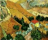Картина Винсента Ван Гога: Пейзаж с домом и пахарем
