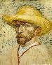 Картина Винсента Ван Гога: Автопортрет в соломенной шляпе