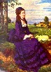 Женщина в лиловом платье